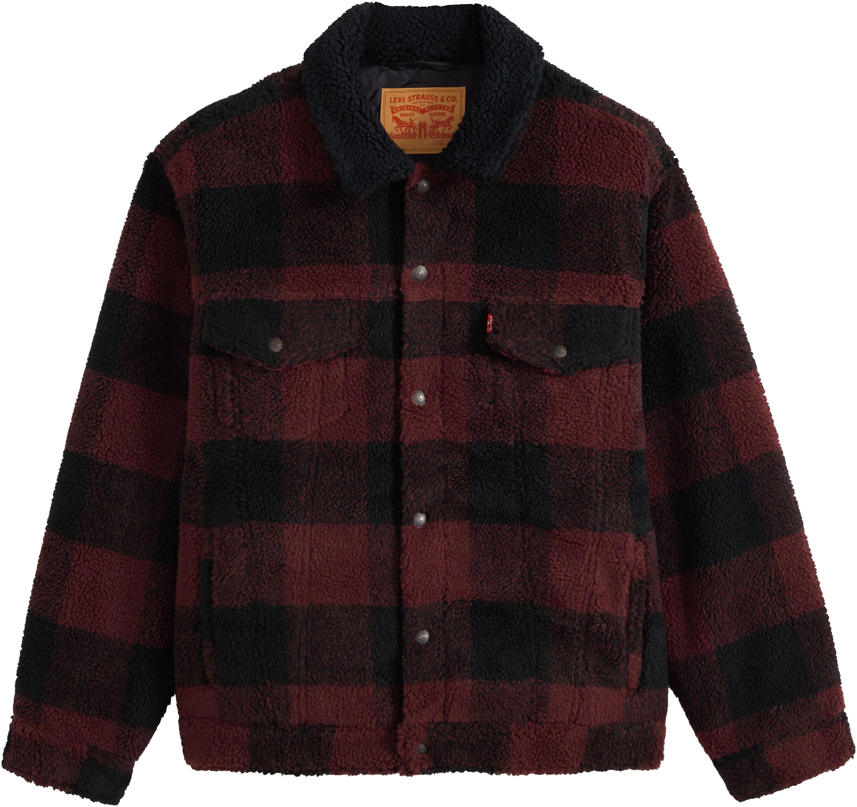 Levi's® Fleecejacke TYPE 3 EXT SHERPA TRUCKER Druckknopfverschluss, seitliche Eingrifftaschen – Bild 5 von 5