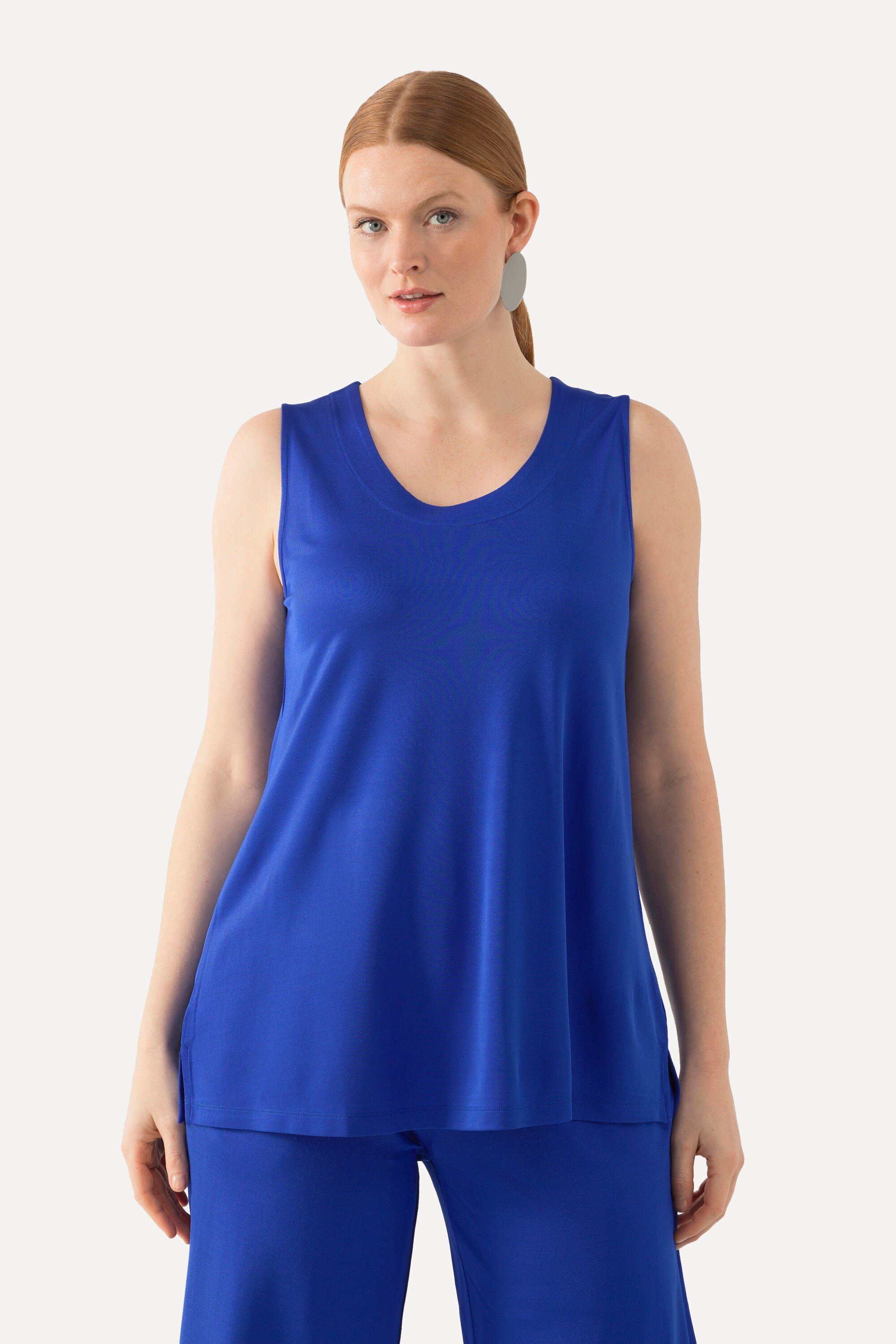 Ulla Popken Longtop Slinkytop Piqué A-Linie günstig online kaufen