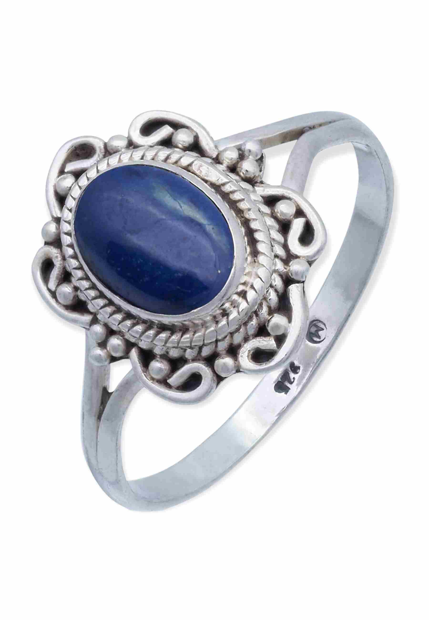 Silberring BANGAWAN aus 925 Silber mit Lapis Lazuli