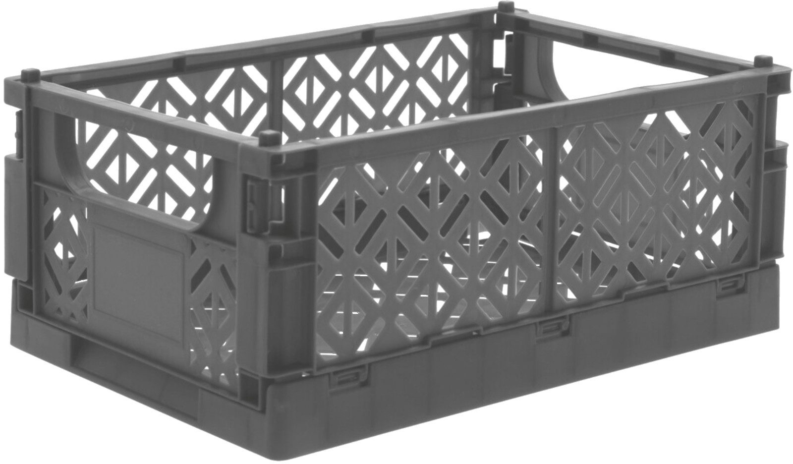 Koopman Klappbox Transportbox Kleinteilebox Faltbox 25x16x10cm 2 er Set, Grau, Faltbar, Kunststoff, Tragegriffe, Stabil