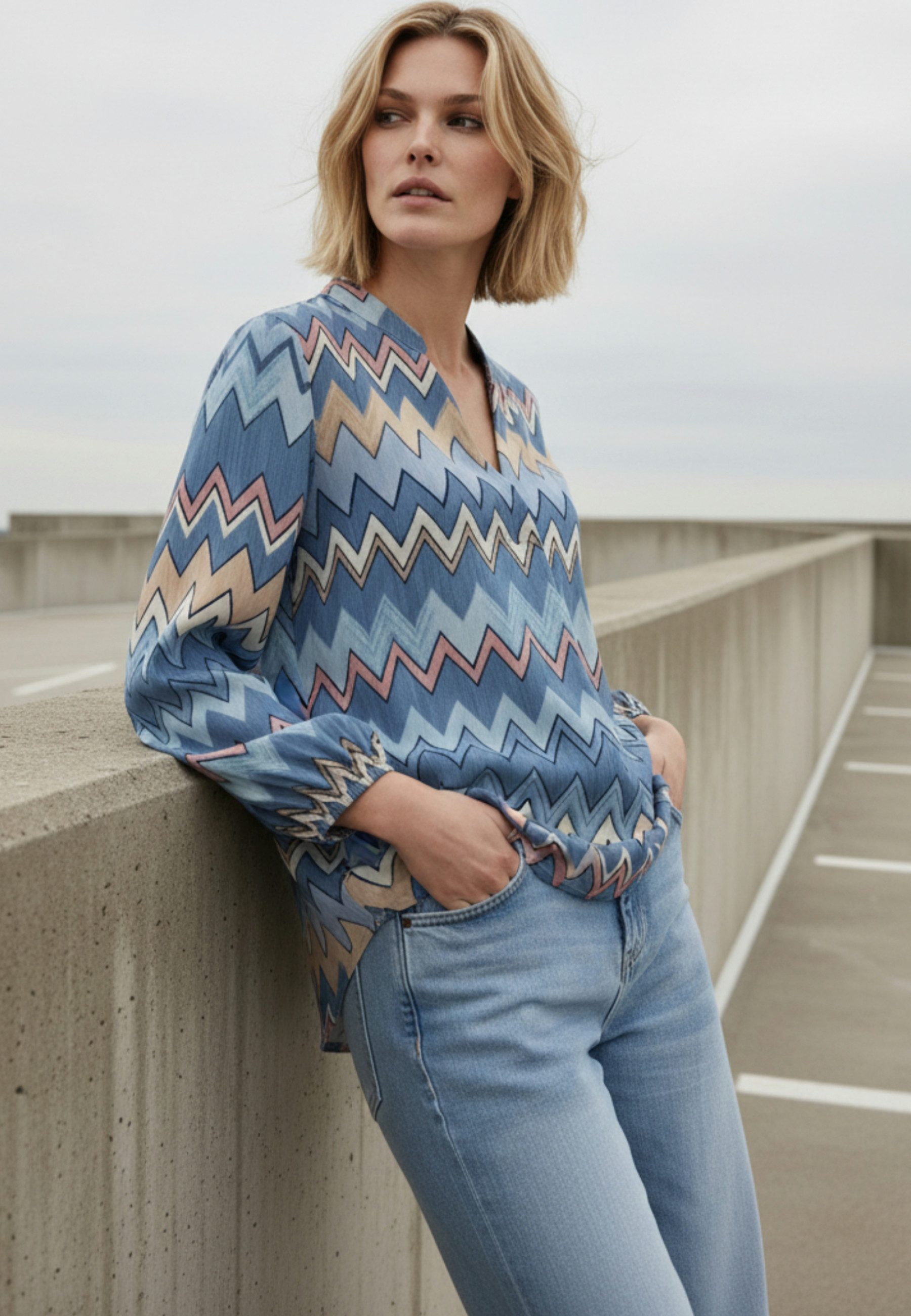 Andijamo-Fashion Schlupfbluse MODERN WAVE Locker fallende, gerade Silhouett günstig online kaufen