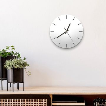DEQORI Wanduhr 'Unifarben - Weiß' (Glas Glasuhr modern Wand Uhr Design Küchenuhr)
