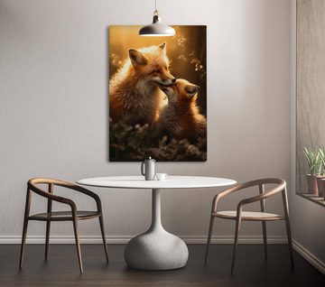 Hustling Sharks Leinwandbild Fuchs-Bild als XXL Leinwandbild "Fox-Love" - exklusives Tierbild, in 7 unterschiedichen Größen verfügbar