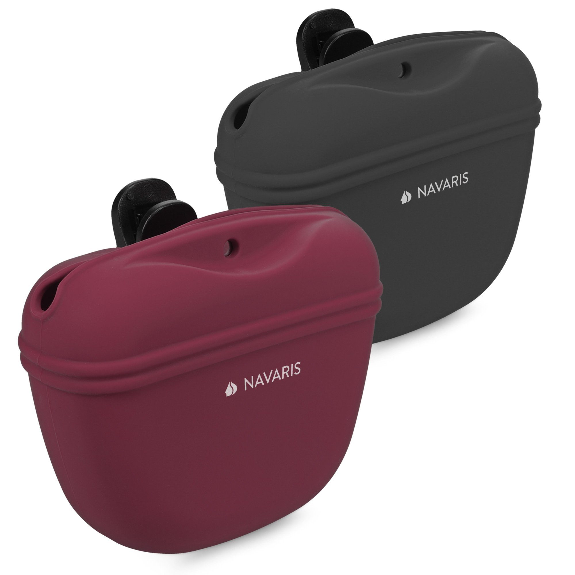 Leckerlibeutel Hunde-Snackbeutel aus Silikon, 2er-Set, mit Clip und Magnet