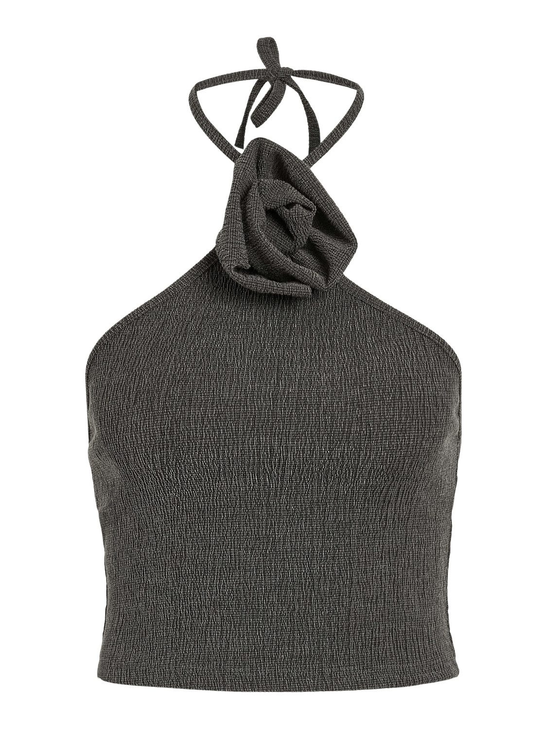 Noisy may Shirttop Eng anliegend Schluppenkragen ärmellos verkürzt NMROSIE SL TIE TOP VIP