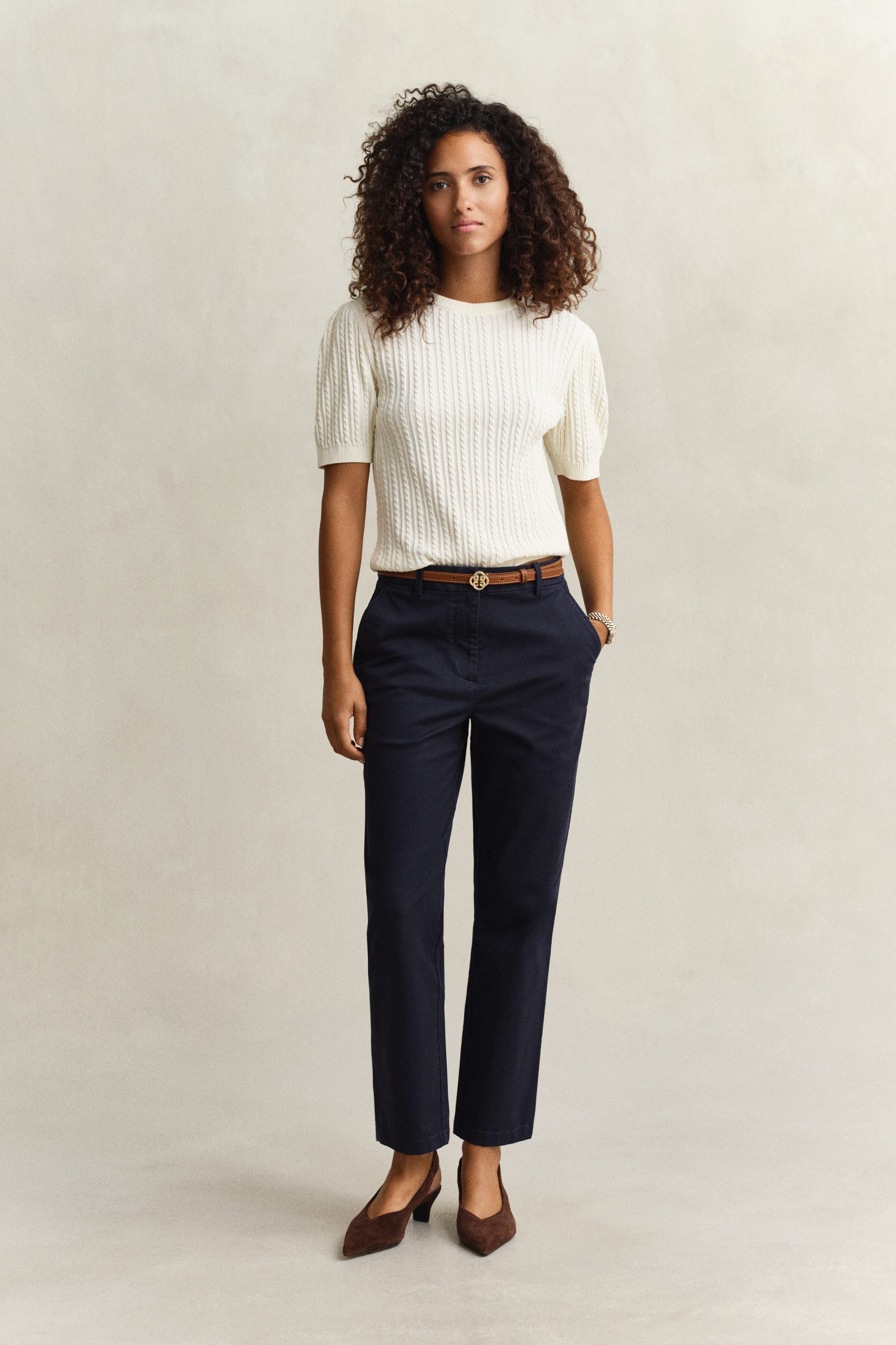 Gant Chinohose classic slim fit, leicht verkürzt