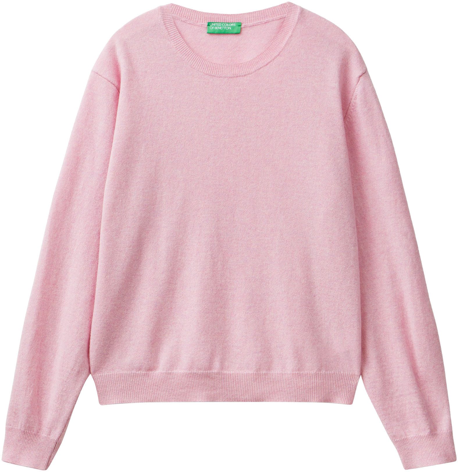 United Colors Of Benetton Damen Pullover - Merinowolle Rundhals Pulli, Langärmlig, Reguläre Passform