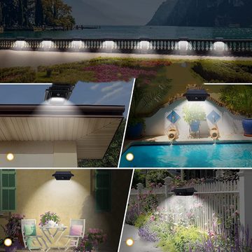 Coisini LED Dachrinnenleuchte 2Stück 40LEDs Dachrinnen Solarleuchten Wegeleuchte für Haus, Zaun, Lichtsensor