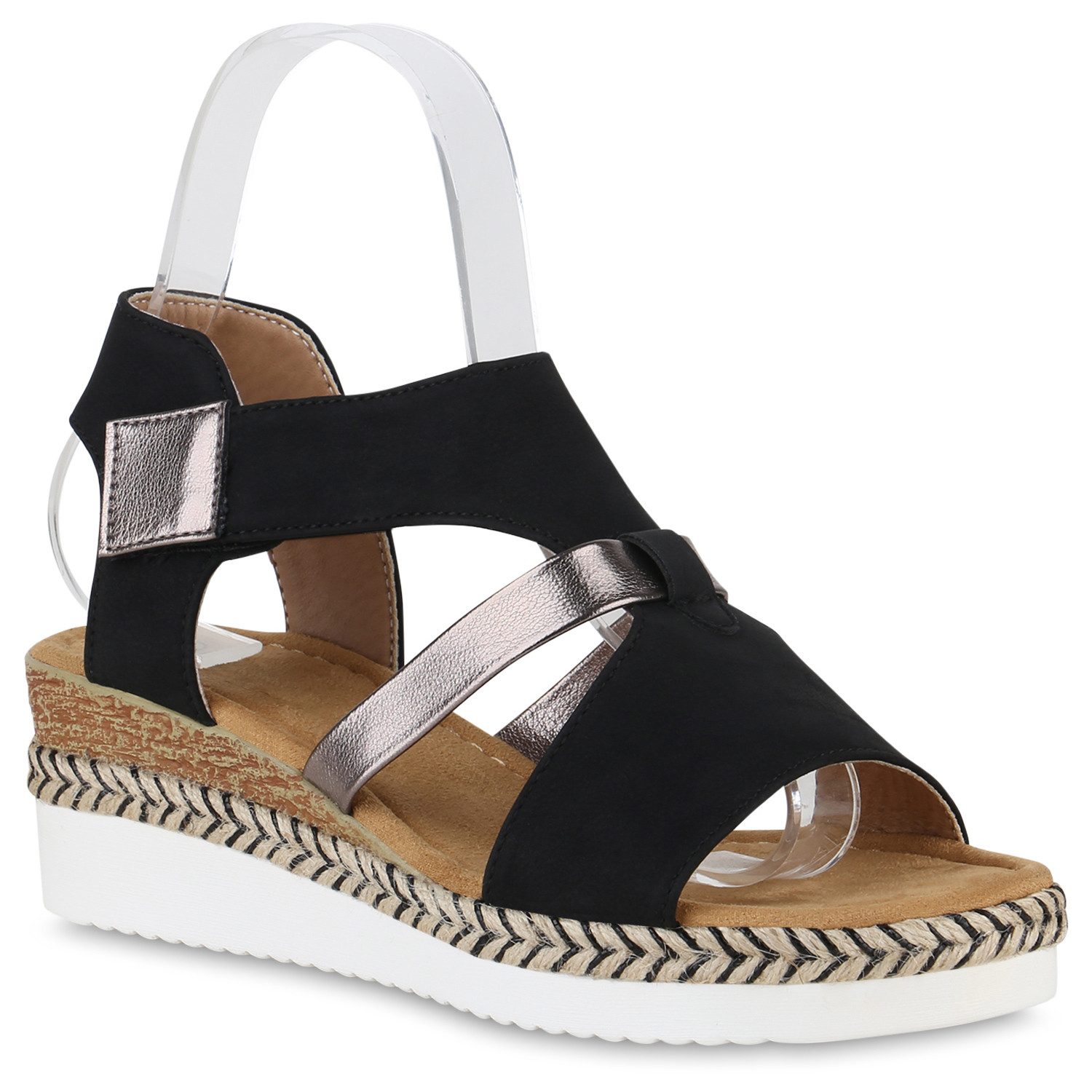 VAN HILL 840965 Keilsandalette Schuhe