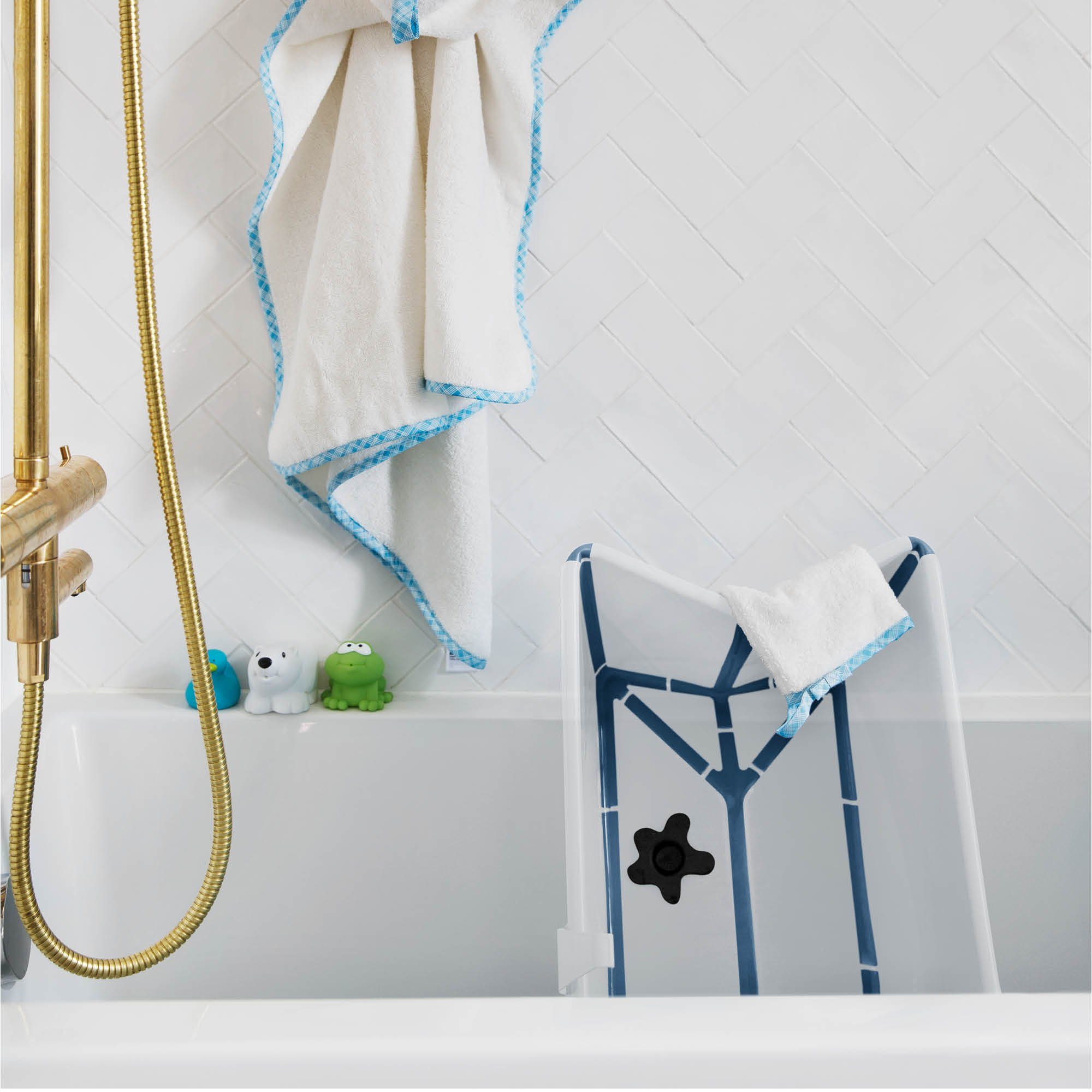 Bundle & Support Stokke Blue Transparent Bestehend Flexi Badewanne Newborn aus Babybadewanne – Bath®