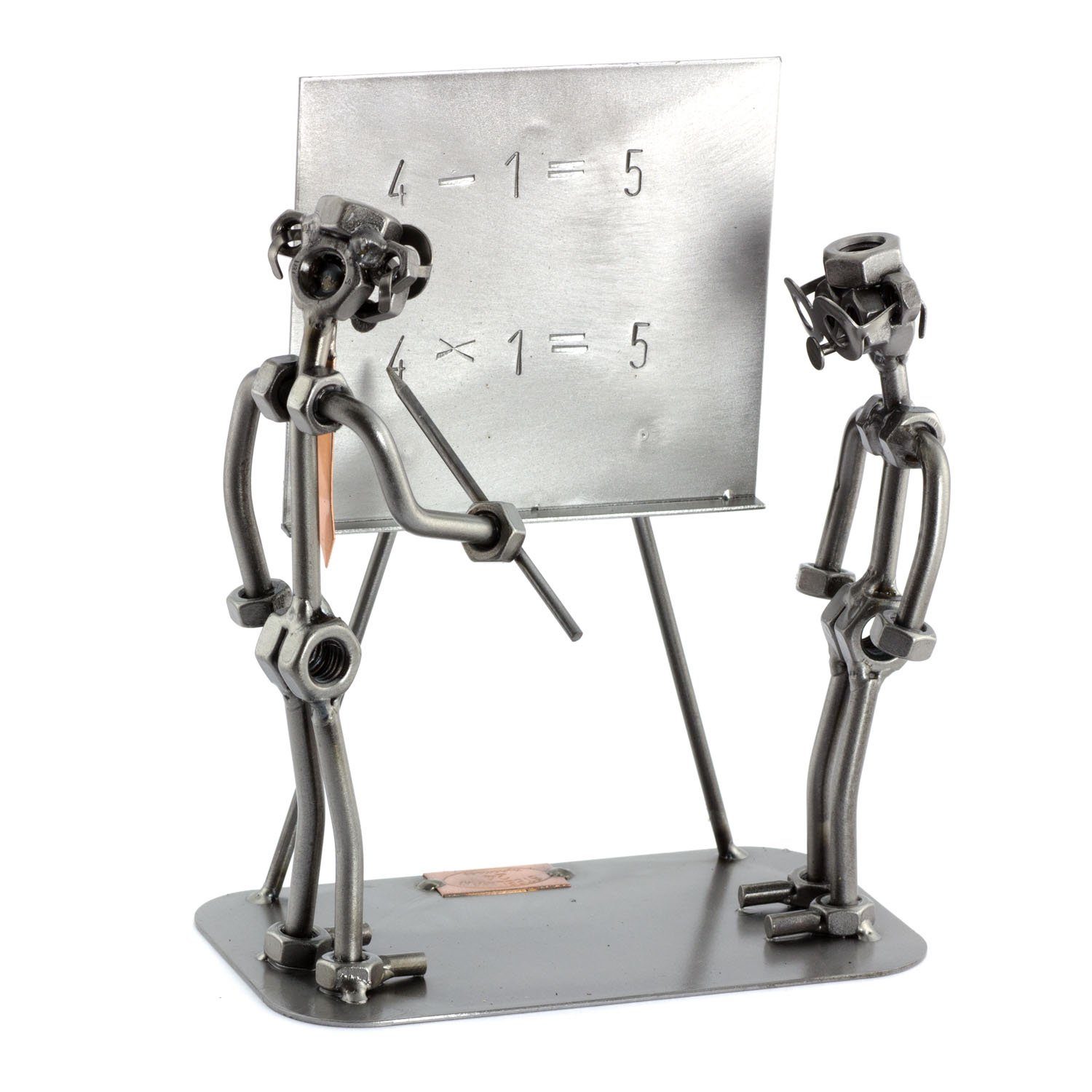 Steelman24 Dekofigur Steelman24 - Enseignant avec Élèves - Sculpture de metal