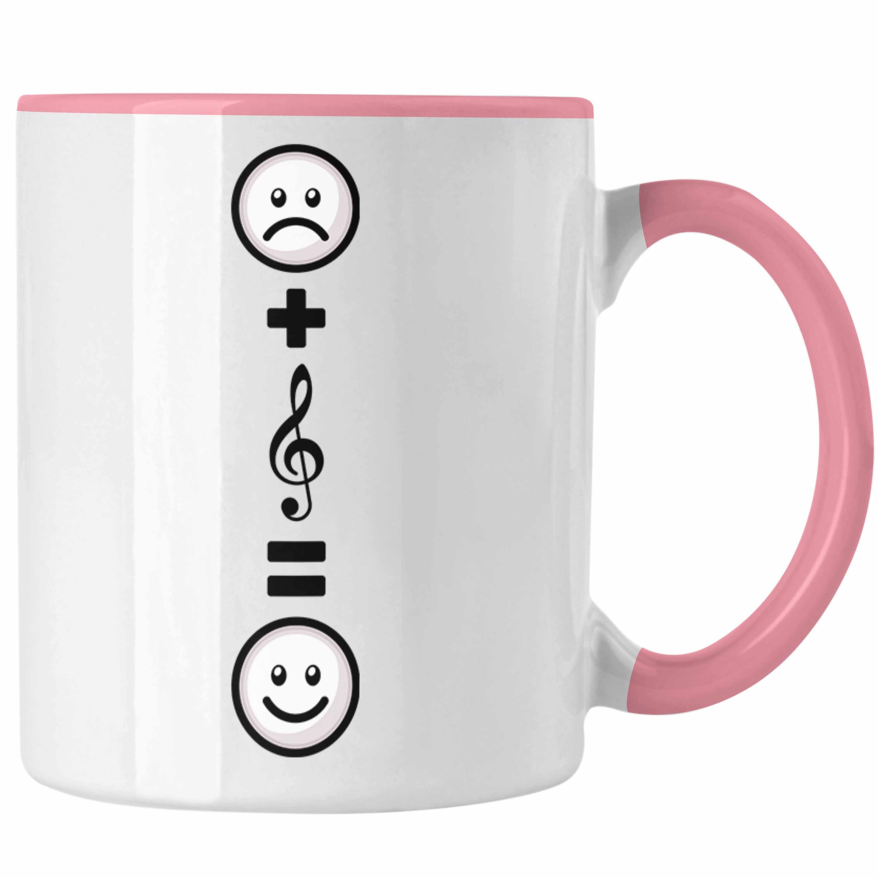 Trendation Tasse Musiker Tasse Geschenk für Musiker Musikliebhaber Geburtstag Lustige G Rosa