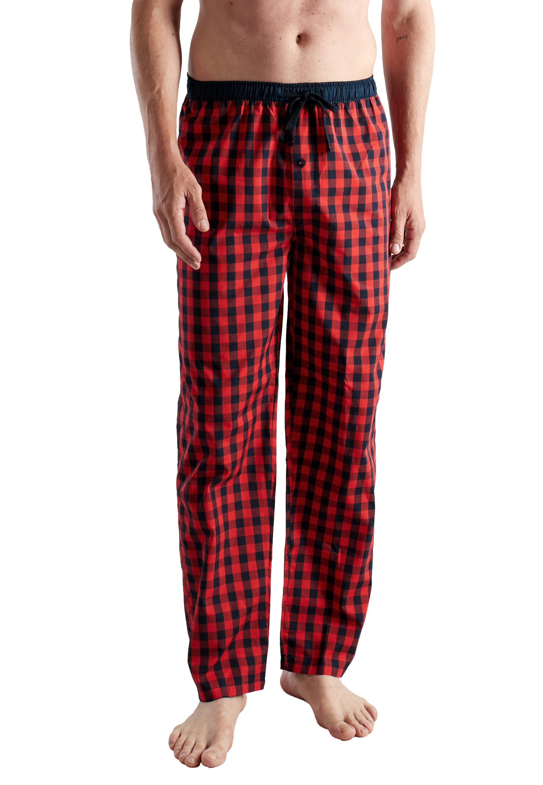 CECEBA Schlafhose CECEBA Herren Lange-Hose rot kariert (1-tlg) günstig online kaufen