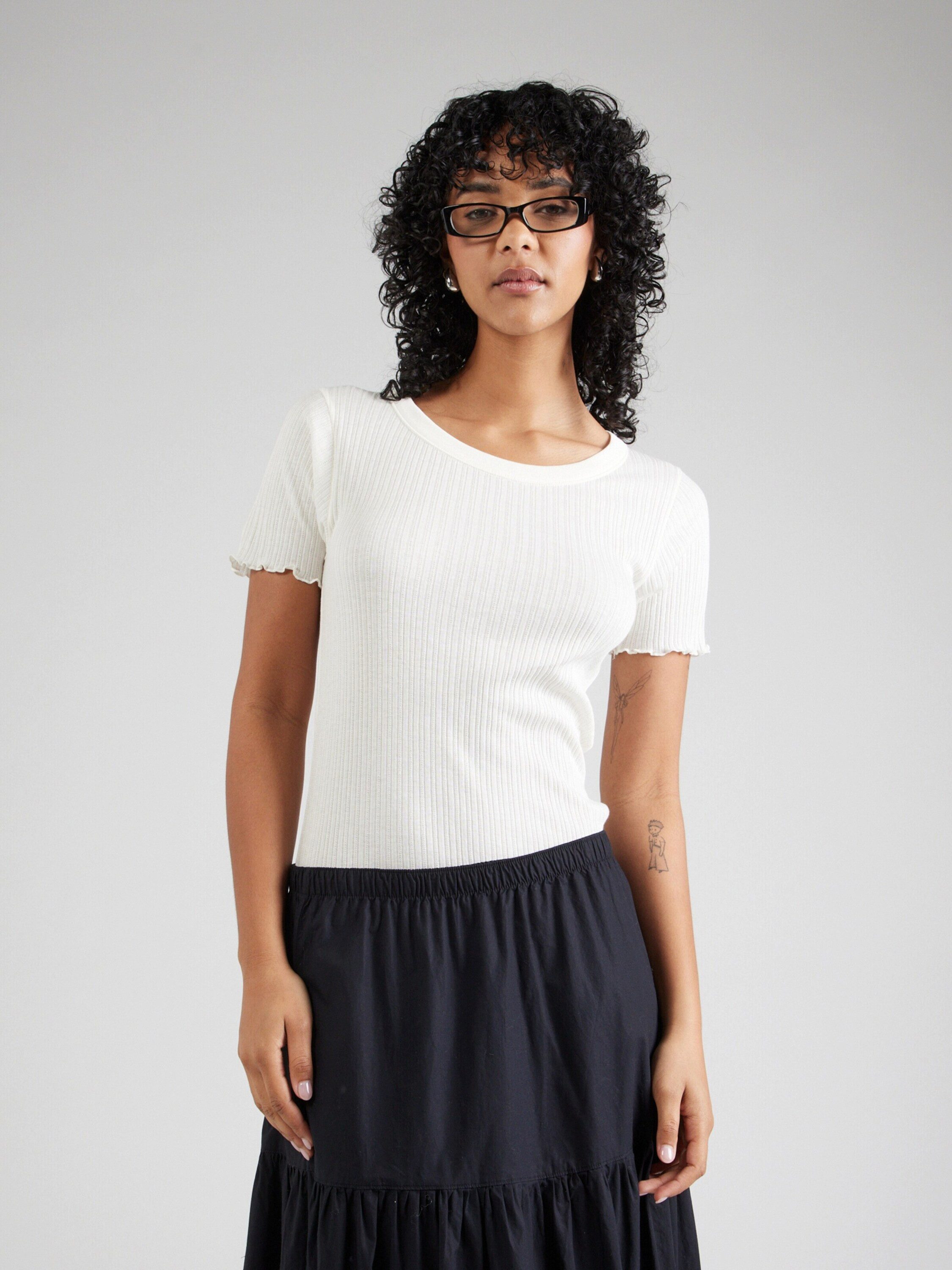 MADS NORGAARD COPENHAGEN T-Shirt Pointella Trixy (1-tlg) Lochmuster