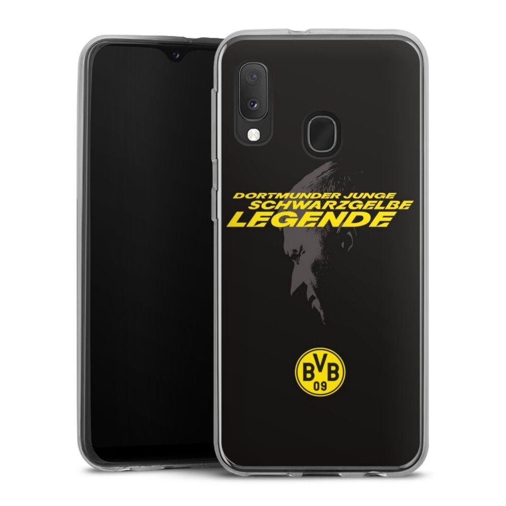 DeinDesign Handyhülle Marco Reus Borussia Dortmund BVB Danke Marco Schwarzgelbe Legende, Samsung Galaxy A20e Silikon Hülle Bumper Case Handy Schutzhülle