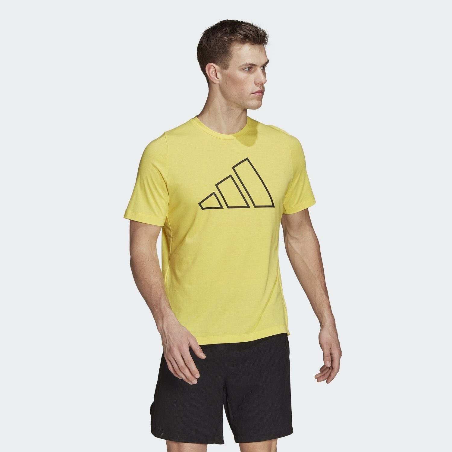adidas Sportswear T-Shirt TI 3BAR TEE Herren Fitness T-Shirt gelb