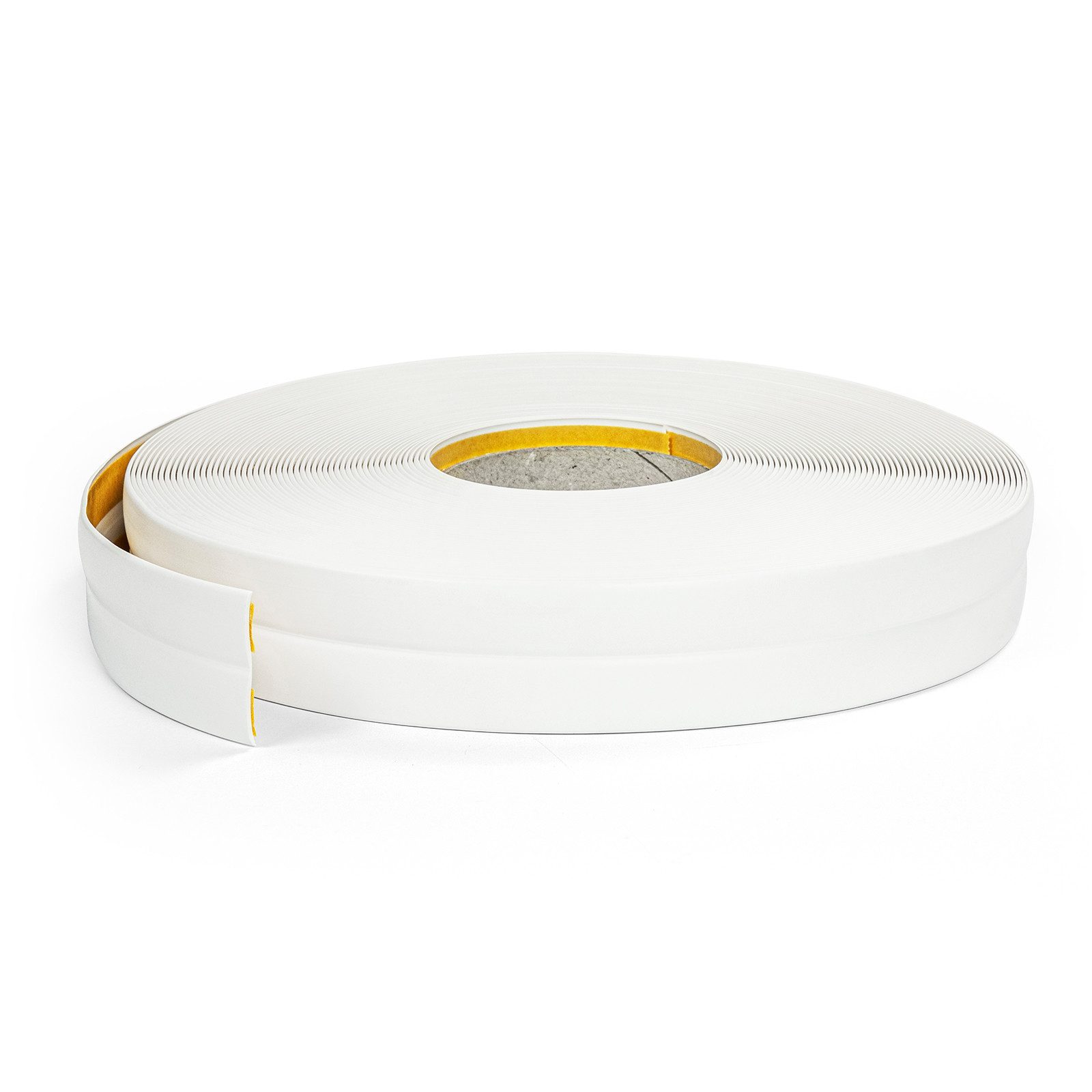 DQ-PP Sockelleiste DQ-PP WEICHSOCKELLEISTE 5m, 18x18mm, selbstklebend, Gummileiste, PVC, Sockelleiste, Abschlussleiste, Bodenleiste, Winkelprofil