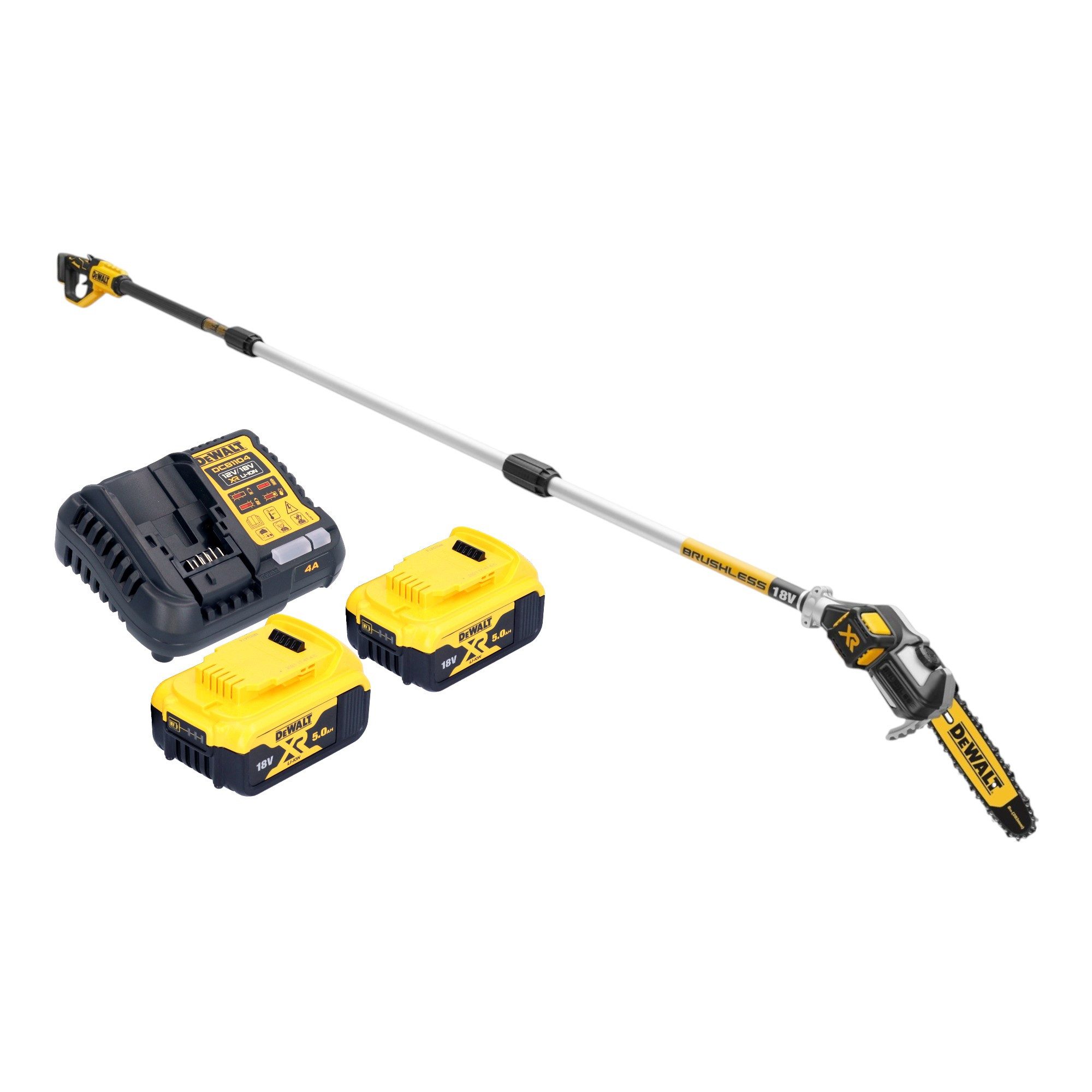 DeWalt Akku-Hochentaster DCMPS 567 P2 18 V Brushless + 2x Akku 5,0 Ah + Ladegerät
