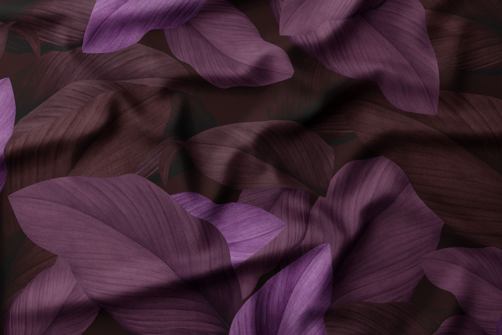 Leylas Welt Stoff Stoff Bambus French TerryLeonora Blätter 140 cm WB Eigenproduktion, Reaktivdruck