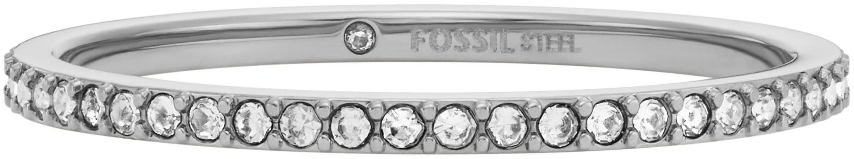Fossil Fingerring Schmuck Geschenk Edelstahl Ring JEWELRY, mit Glasstein