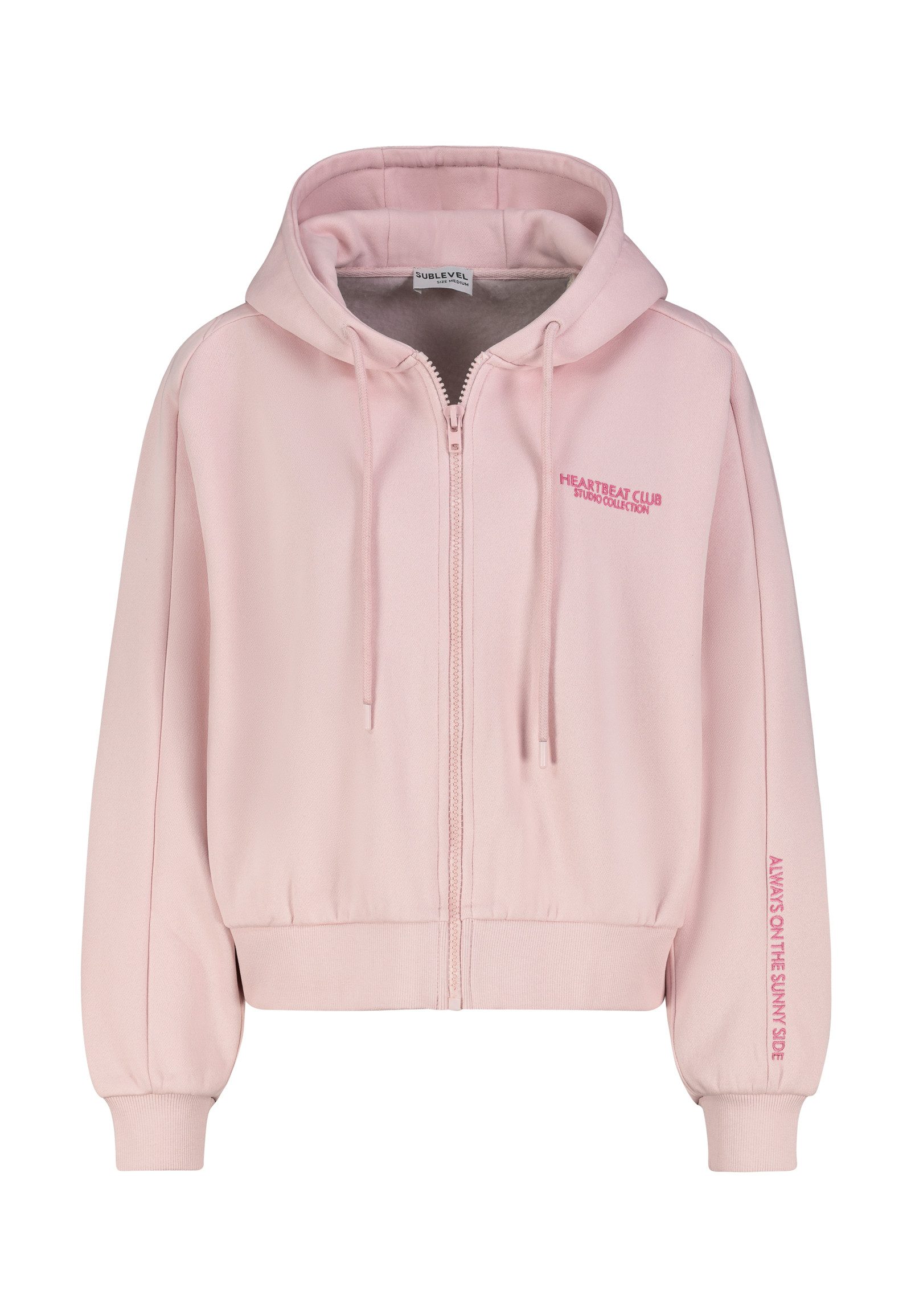 Kapuzensweatjacke Oversize Sweatjacke mit Kapuze