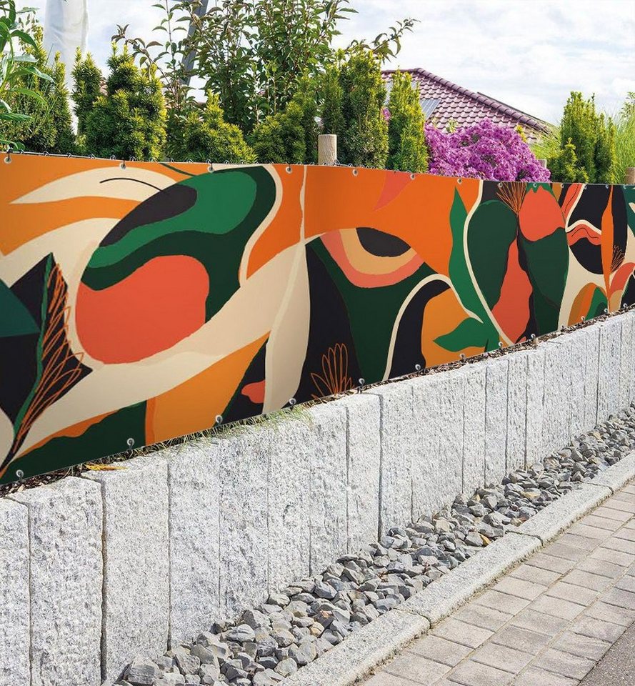 Thumbnail - MyMaxxi Sichtschutzzaunmatten Zaunbanner Bunter Dschungel Sichtschutz Garten Zaun