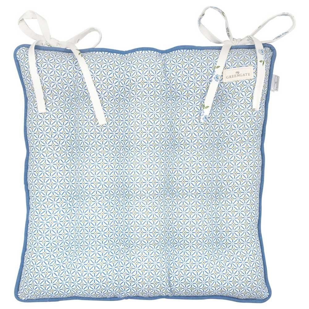 Greengate Sitzkissen Greengate Sitzkissen BRITT PALE BLUE Blau mit Blumen 40x40