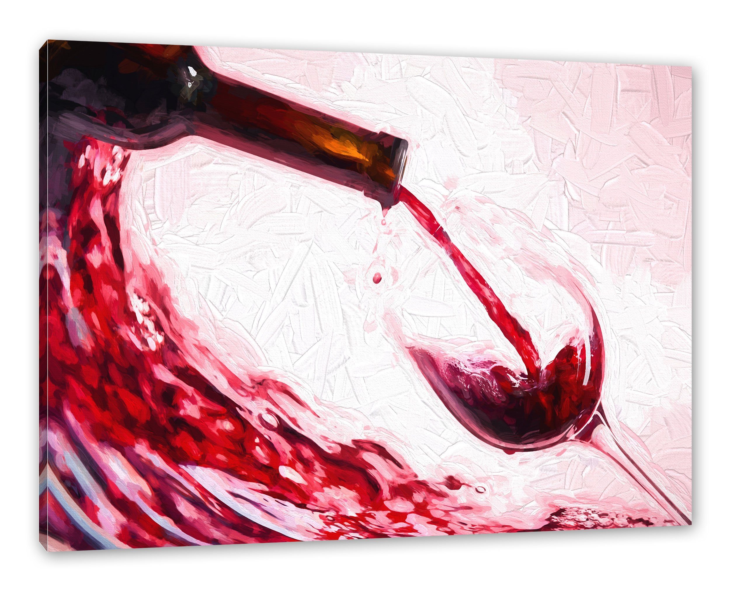 Pixxprint Leinwandbild Wein, Wein (1 St), Leinwandbild fertig bespannt, inkl. Zackenaufhänger