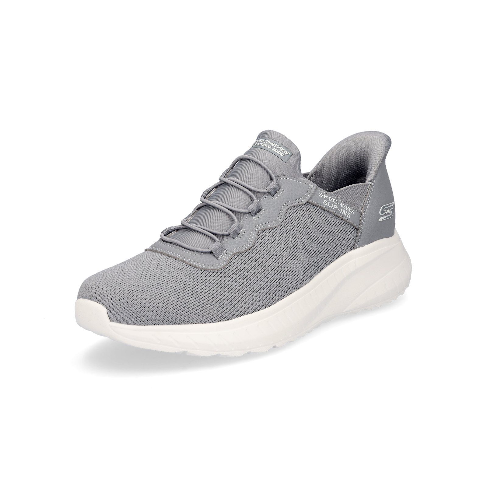 Skechers Herren Slip-in Sneaker Bobs Squad Chaos Daily Hype grau Sneaker