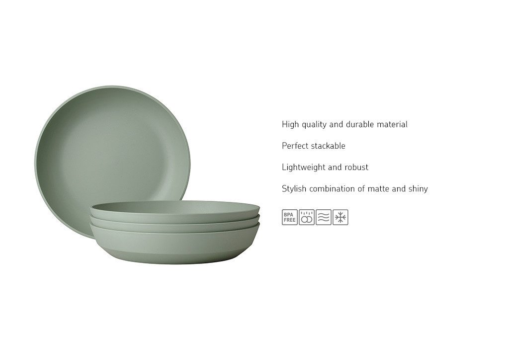 Mepal Besteck-Set Mepal Silueta 21 cm Teller - Nordic white
