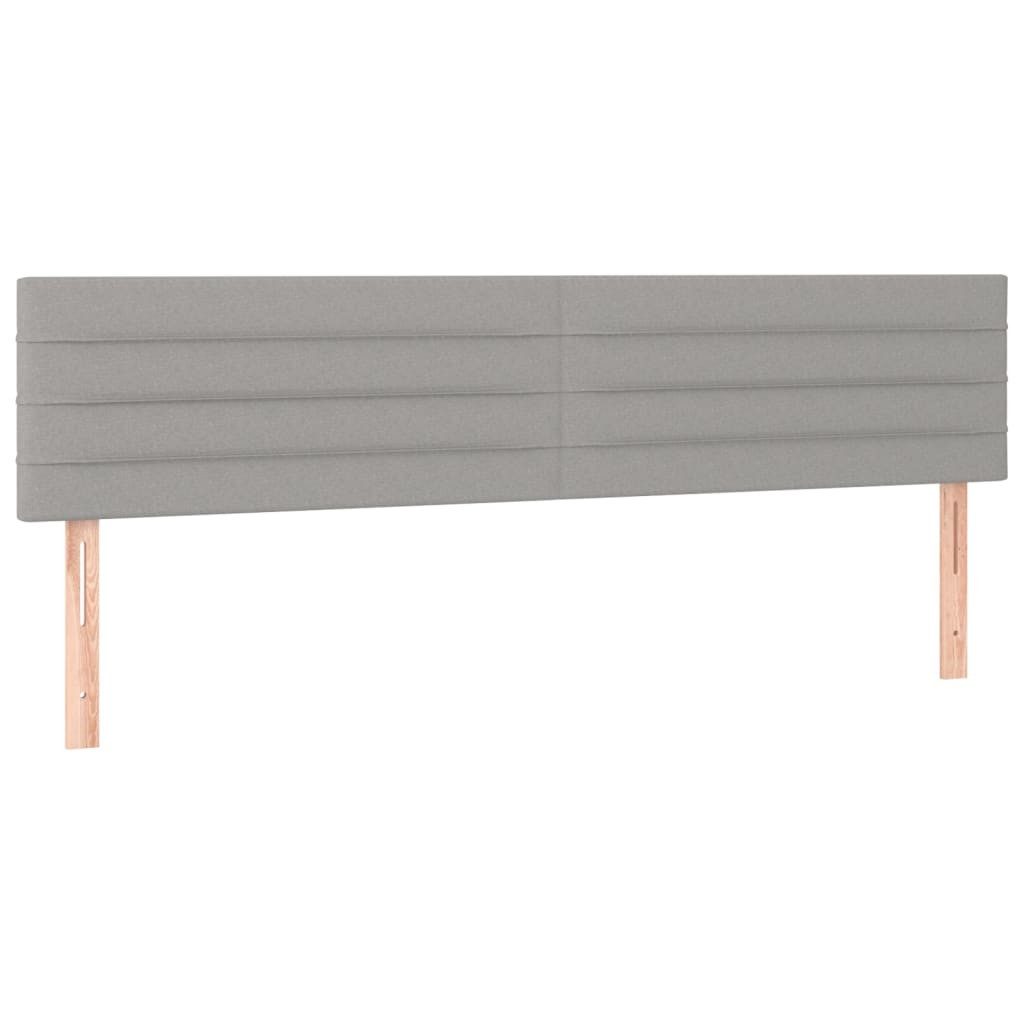 vidaXL Bett Kopfteile Hellgrau 180x5x78/88 cm Stoff (1-tlg)