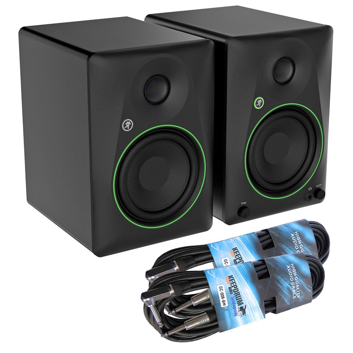 Mackie Studio-Monitore CR3.5BT mit 2x Klinkenkabel Bluetooth-Lautsprecher