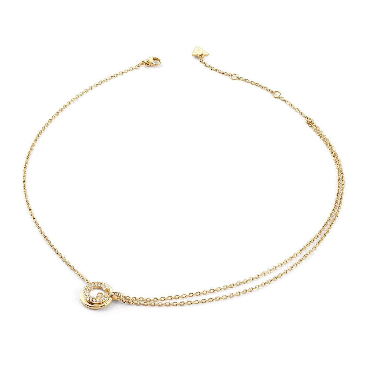 Guess Kette mit Anhänger Damen-G Coin Shell Goldfarben