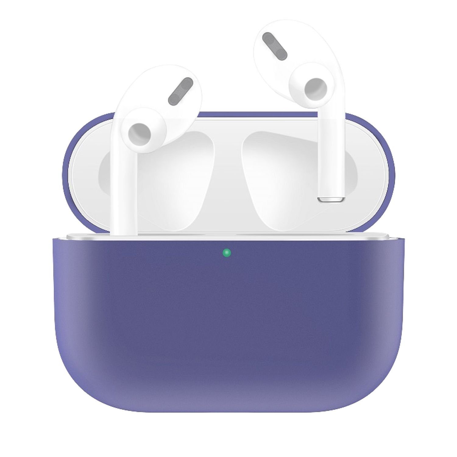 König Design Handyhülle Apple AirPods Pro, Schutzhülle für Apple AirPods Pro Handy Hülle Silikon Tasche Case Cover Violett