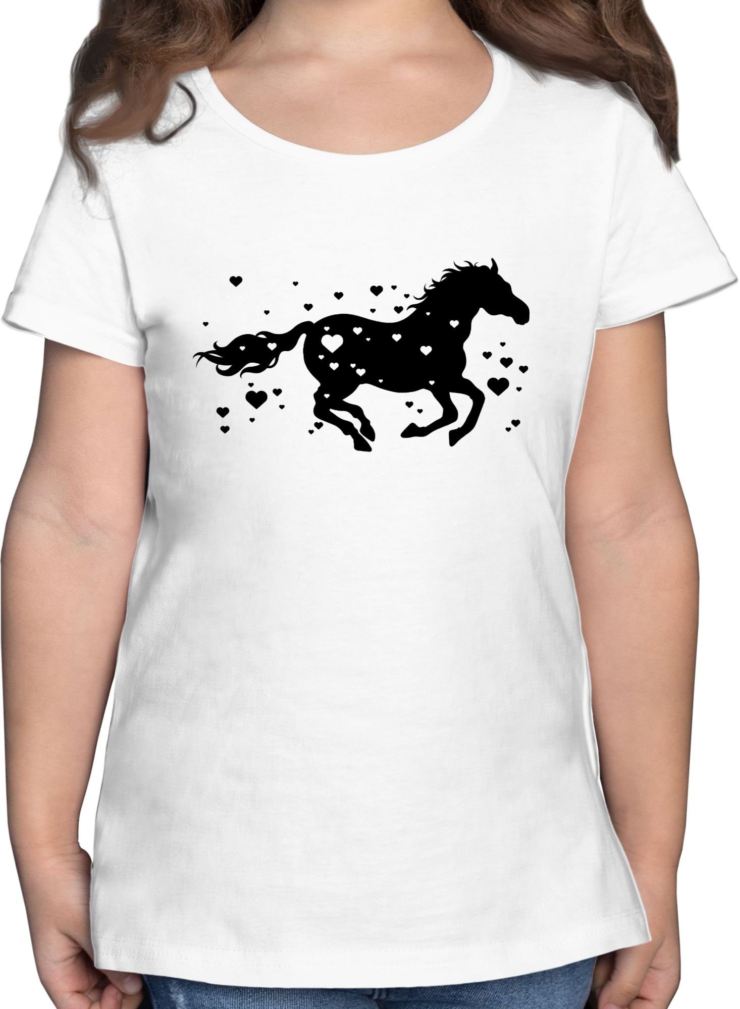 Shirtracer T-Shirt Laufendes Pferd I Pferde Geschenk Reiten I Pferdemädchen Pferd