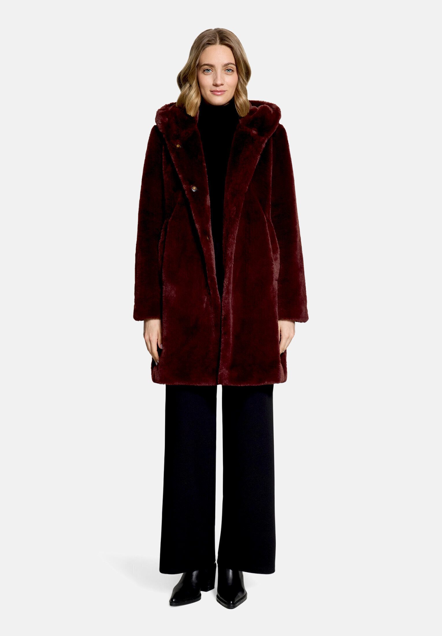 Betty Barclay Plüschjacke Damen mit Kapuze
