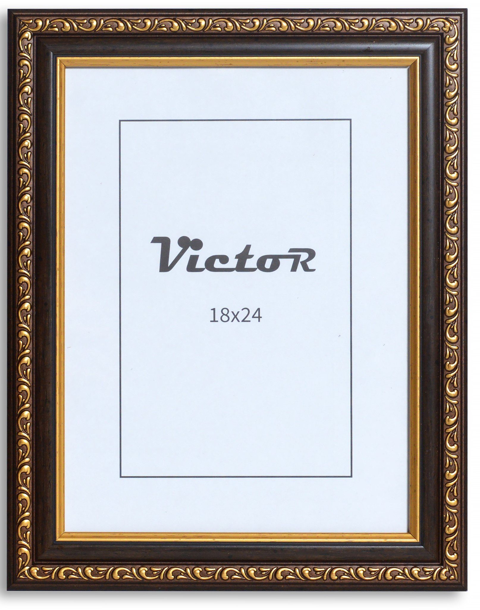 Victor (Zenith) Bilderrahmen Bilderrahmen \"Chagall\" - Farbe: Schwarz Gold - Größe: 18 x 24 cm, Antiker Bilderrahmen Schwarz Gold 18x24 cm, Bilderrahmen Barock