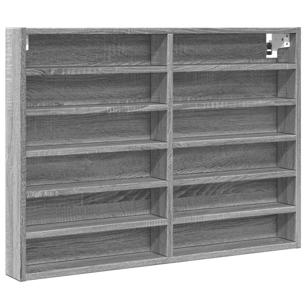 vidaXL Regal Vitrinenschrank Grau Sonoma 80x8,5x58 günstig online kaufen