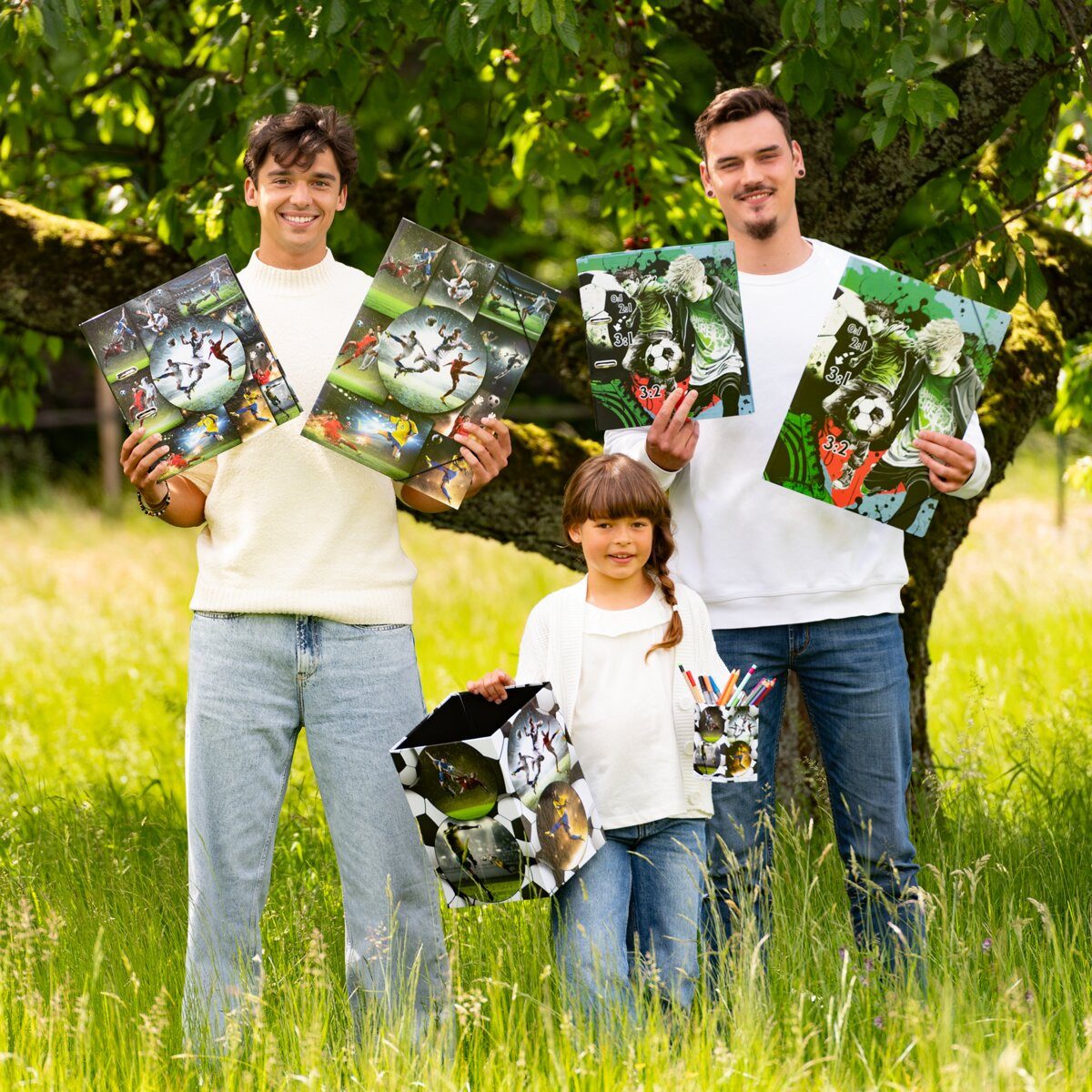 HERMA Papierkorb Papierkorb Karton Fussball