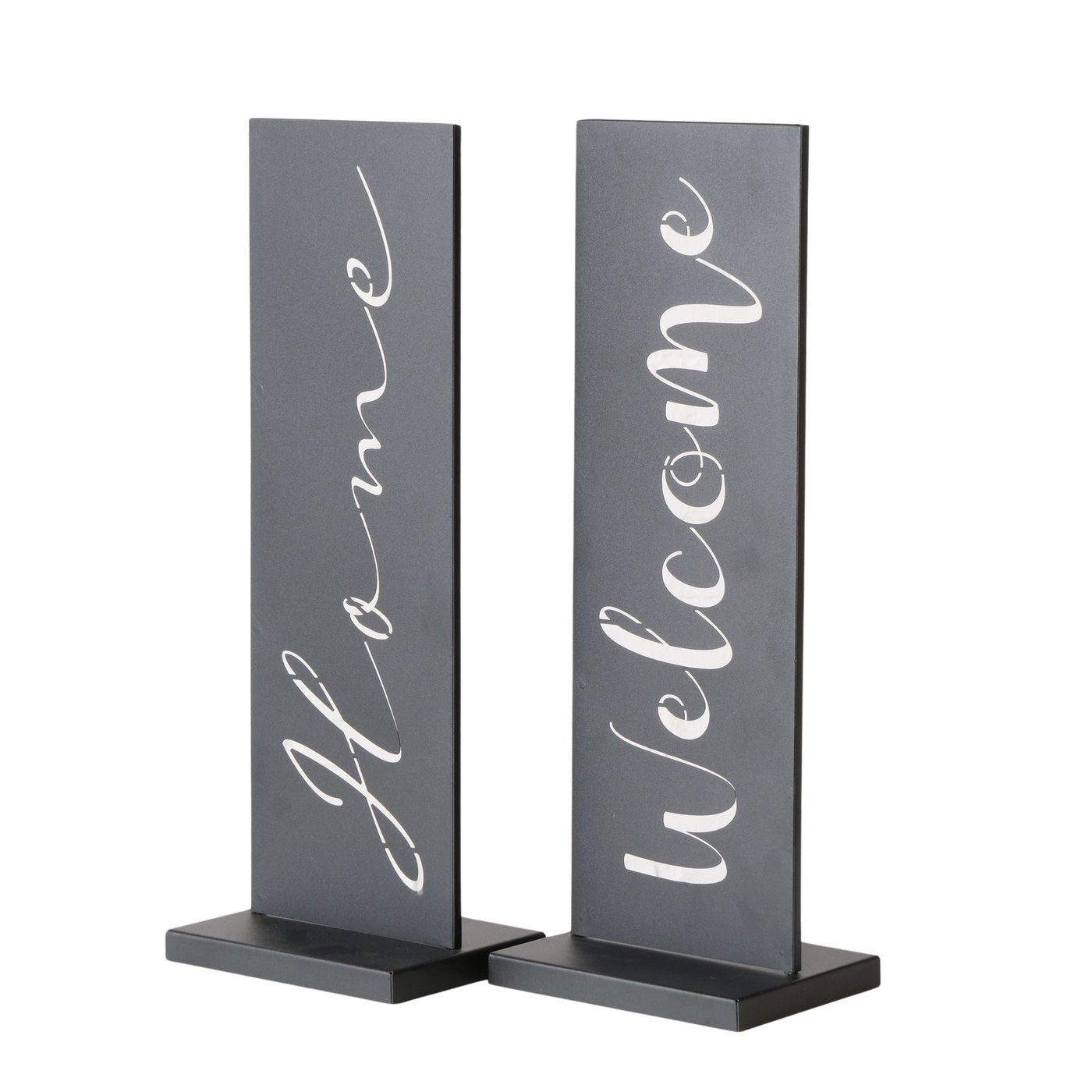 BOLTZE Dekosäule Outdoor-Dekosäule Set aus Metall "Home & Welcome" von Boltze - Garten