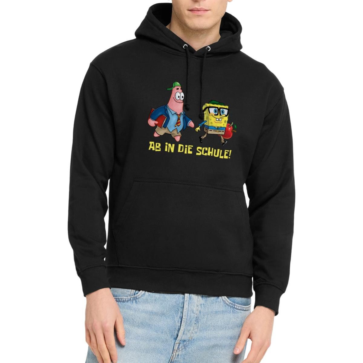 Spreadshirt Hoodie Spongebob Schwammkopf Mit Patrick Ab In Die Schule Unisex Hoodie (1-tlg)