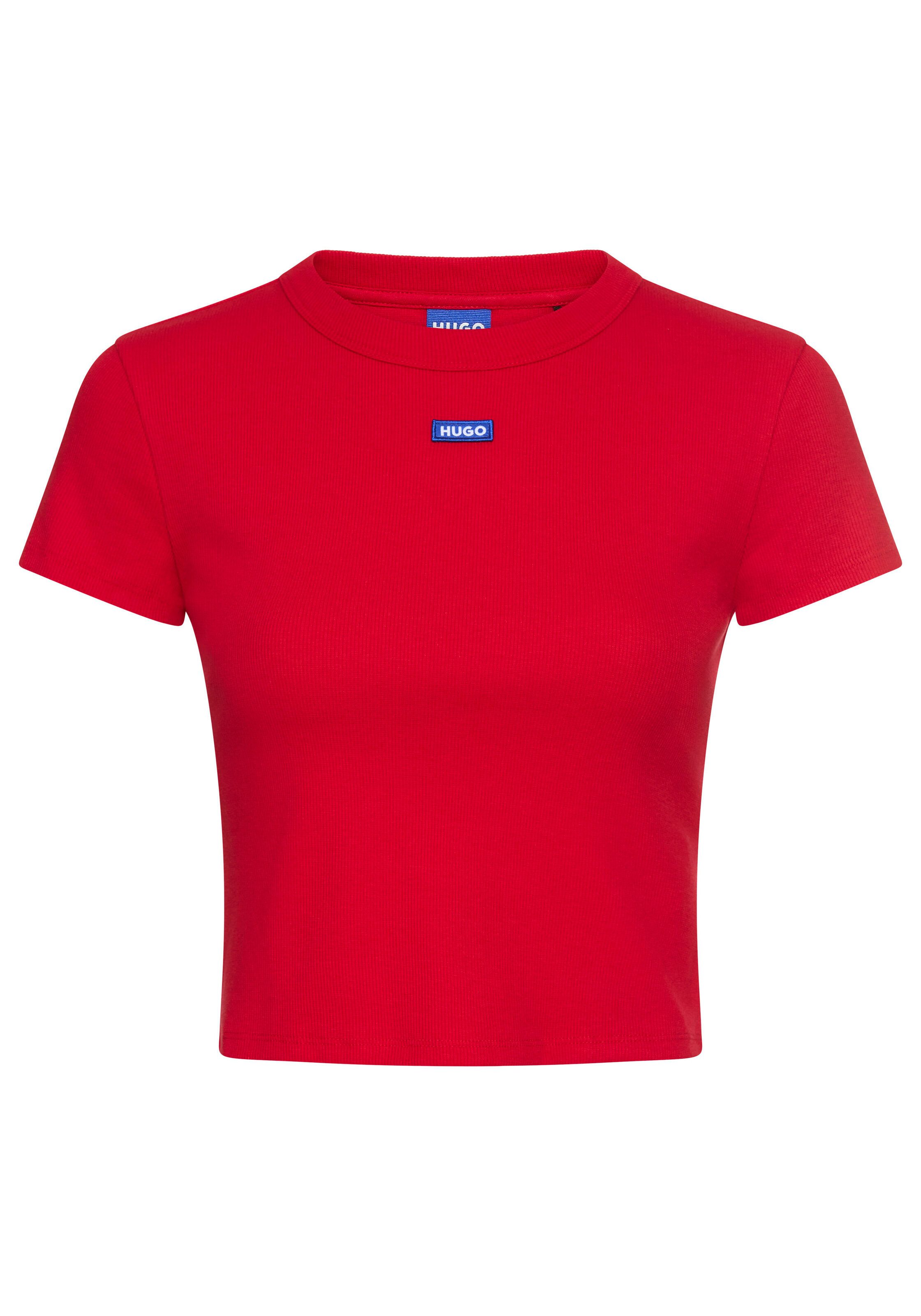 HUGO Blue T-Shirt Baby Tee in verkürzter Länge