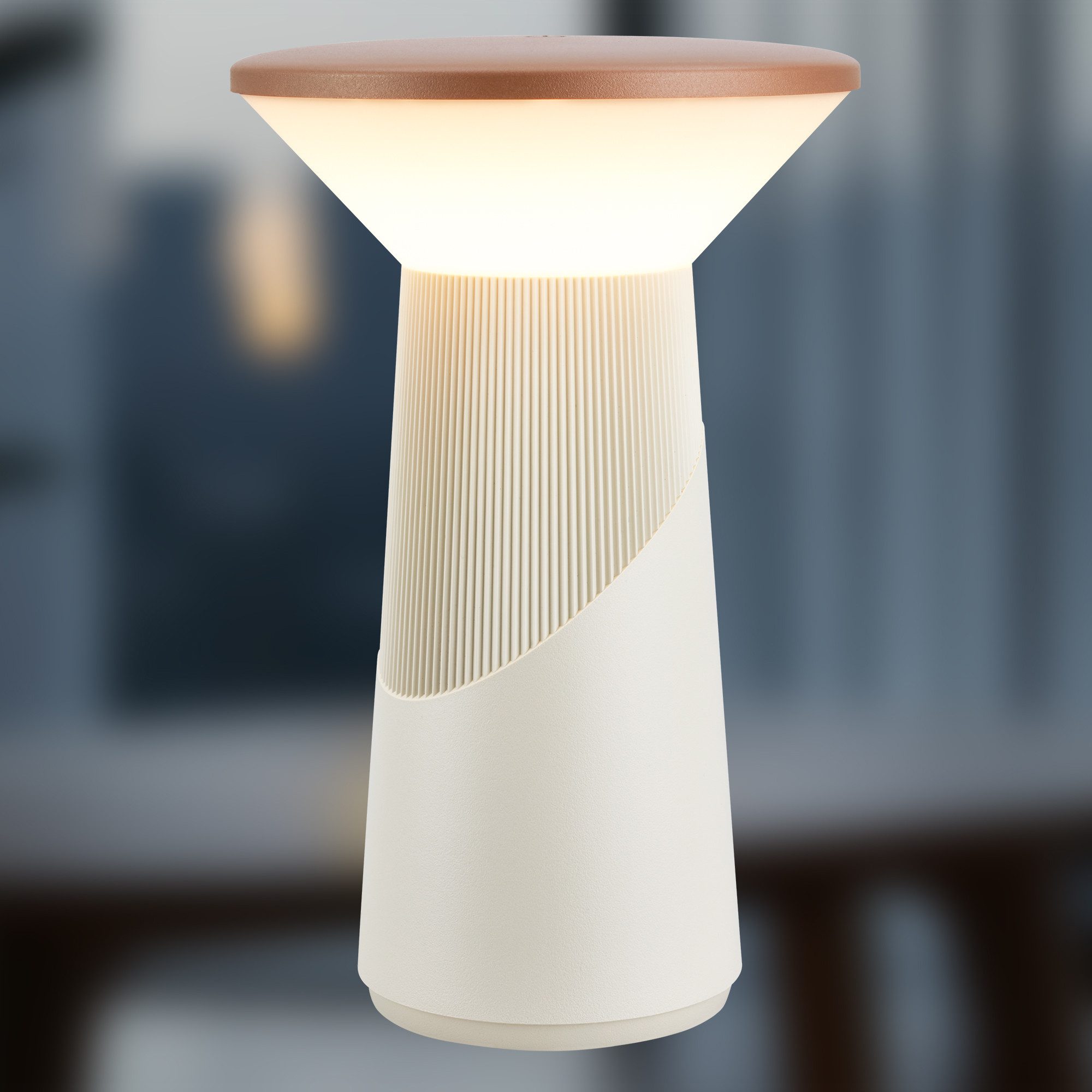Briloner Leuchten LED Tischleuchte PILIA, LED wechselbar, 15x24 cm, Akku tauschbar, Indoor/Outdoor, Wohnzimmer, Balkon – Bild 2 von 5