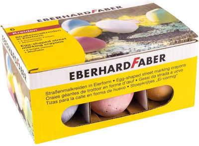 Eberhard Faber Malkreide Eberhard Faber Eierkreide 6er Pack Straßenkreide in Eierform