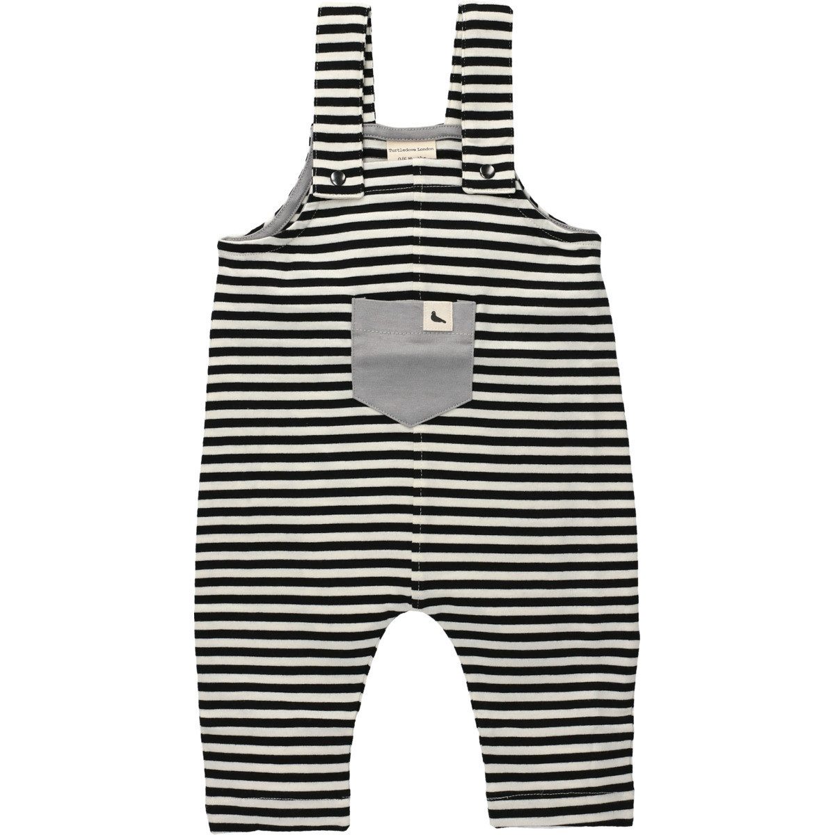 Turtledove London Latzhose Streifen Unisex Kinder (1-tlg) Babyhose, Latzhose, Trägerhose, Strampler, Overall