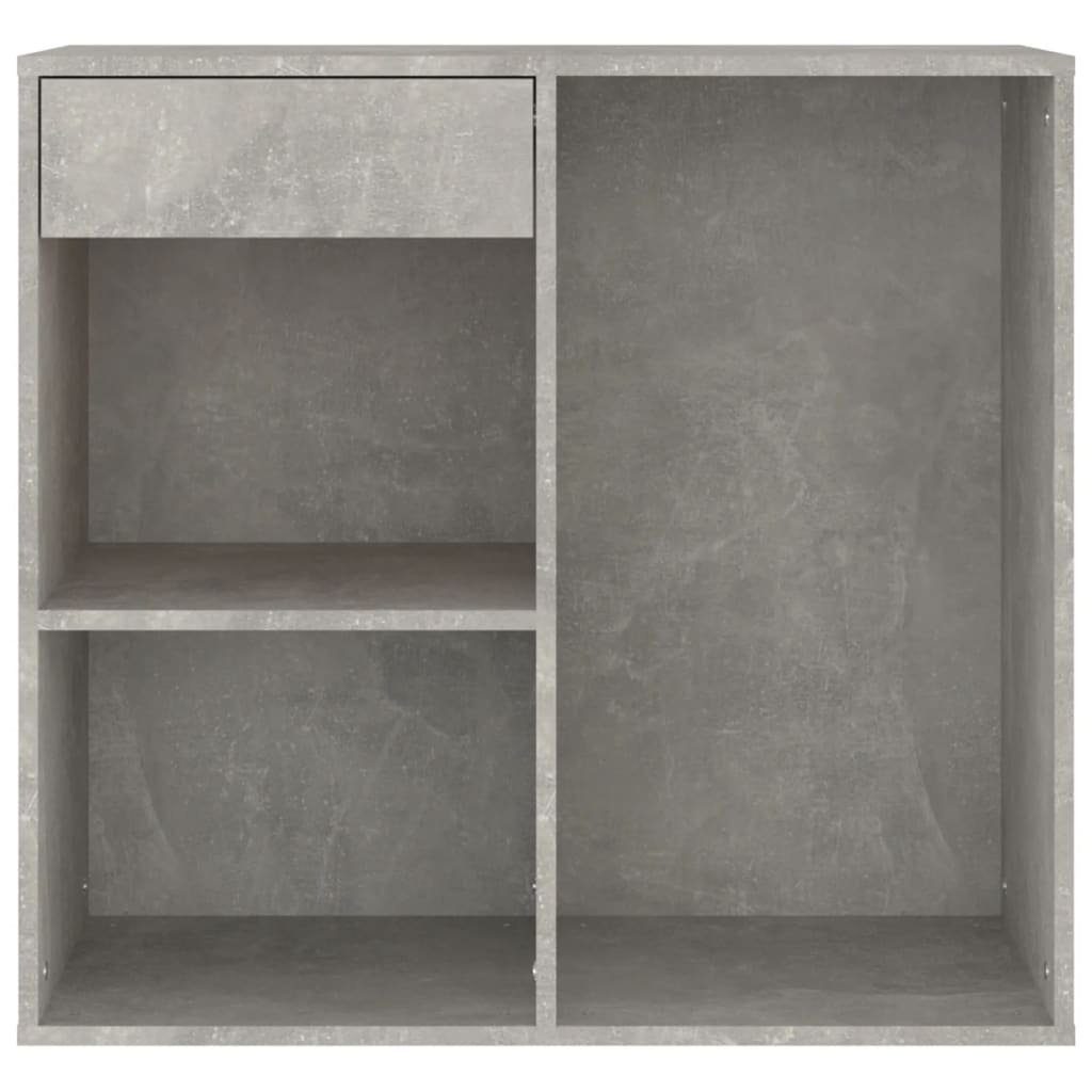 Betongrau vidaXL Fächerschrank (1-St) 80x40x75 cm Holzwerkstoff Kosmetikschrank