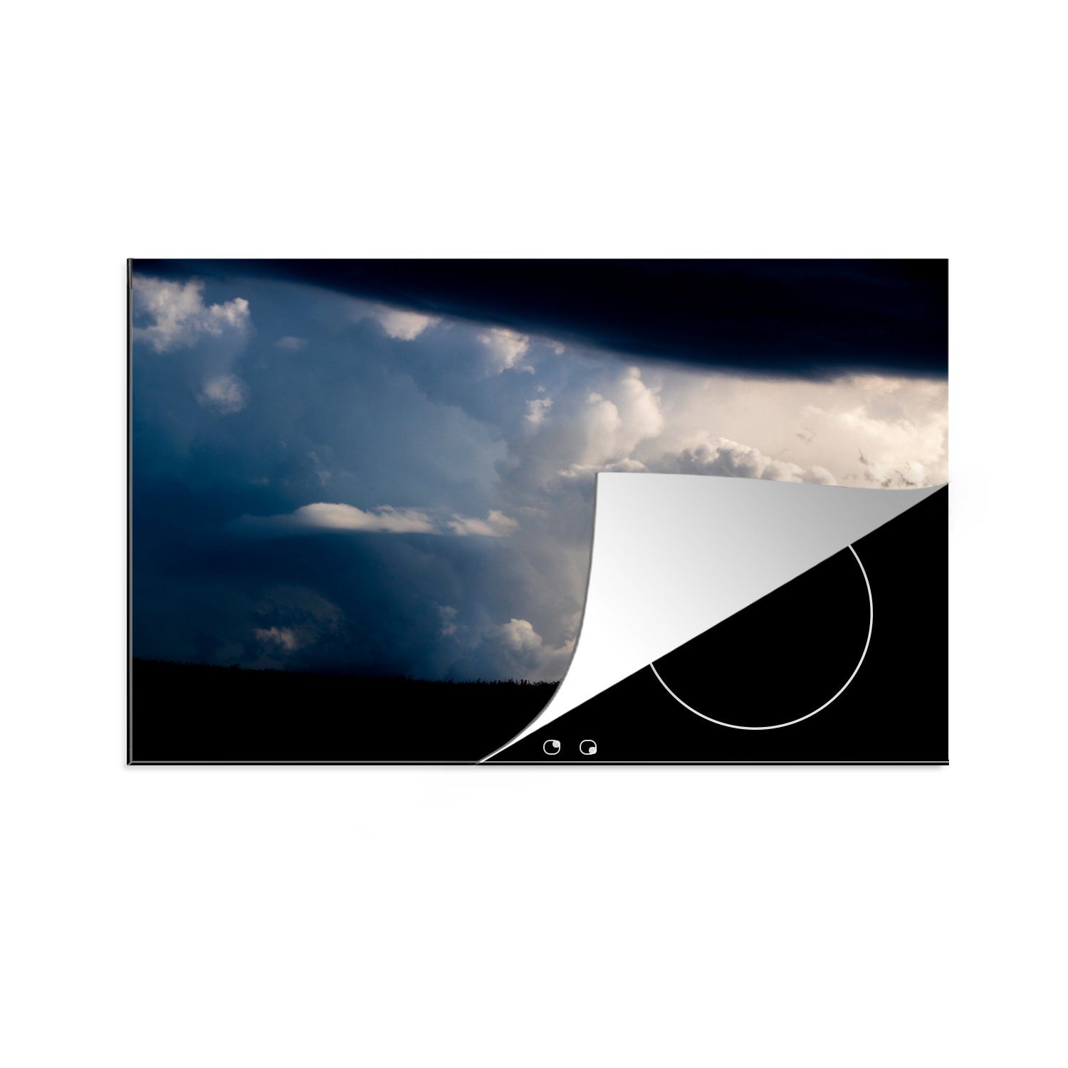 MuchoWow Herdblende-/Abdeckplatte - Wolken Vinyl, (1 die Schatten, 81x52 Ceranfeldabdeckung cm, Pferd tlg), - für Induktionskochfeld Schutz küche