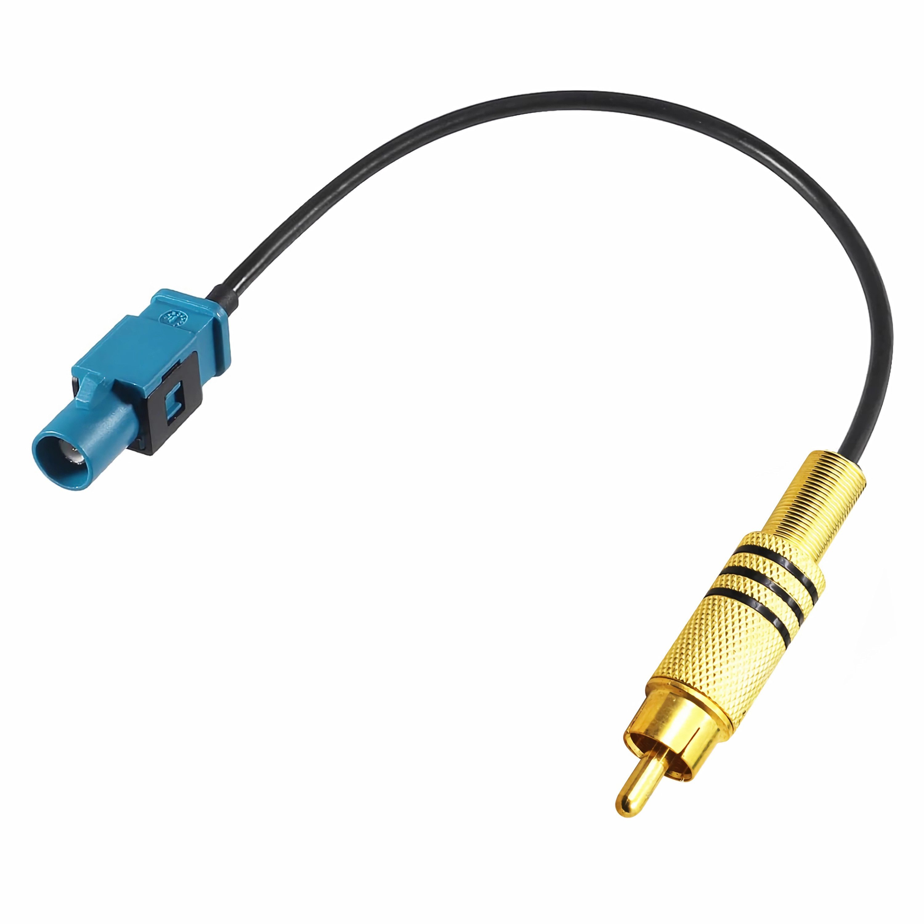 Bolwins K46 Cinch Fakra Kabel Adapter RCA Video Rückfahrkamera Ford Mercedes Video-Kabel, Cinch (RCA) Stecker, Fakra Stecker (25 cm), Adapterkabel für Videoeinspeisung an Werksnavi