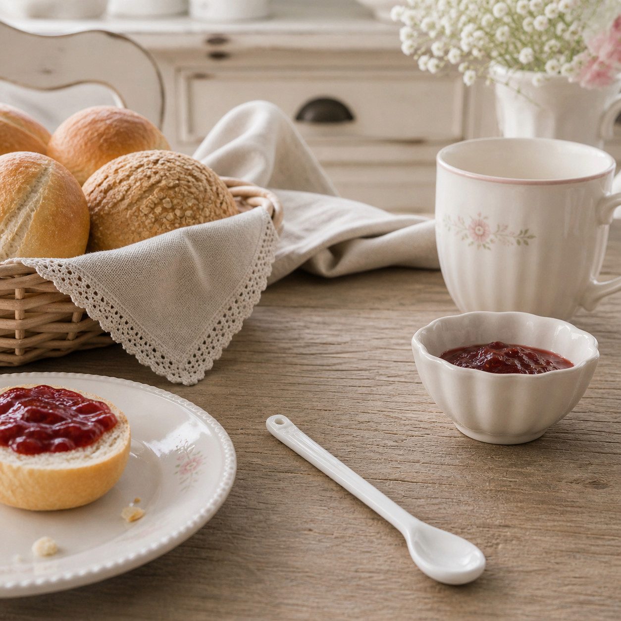 Greengate Kaffeelöffel GreenGate Löffel Alice Weiß