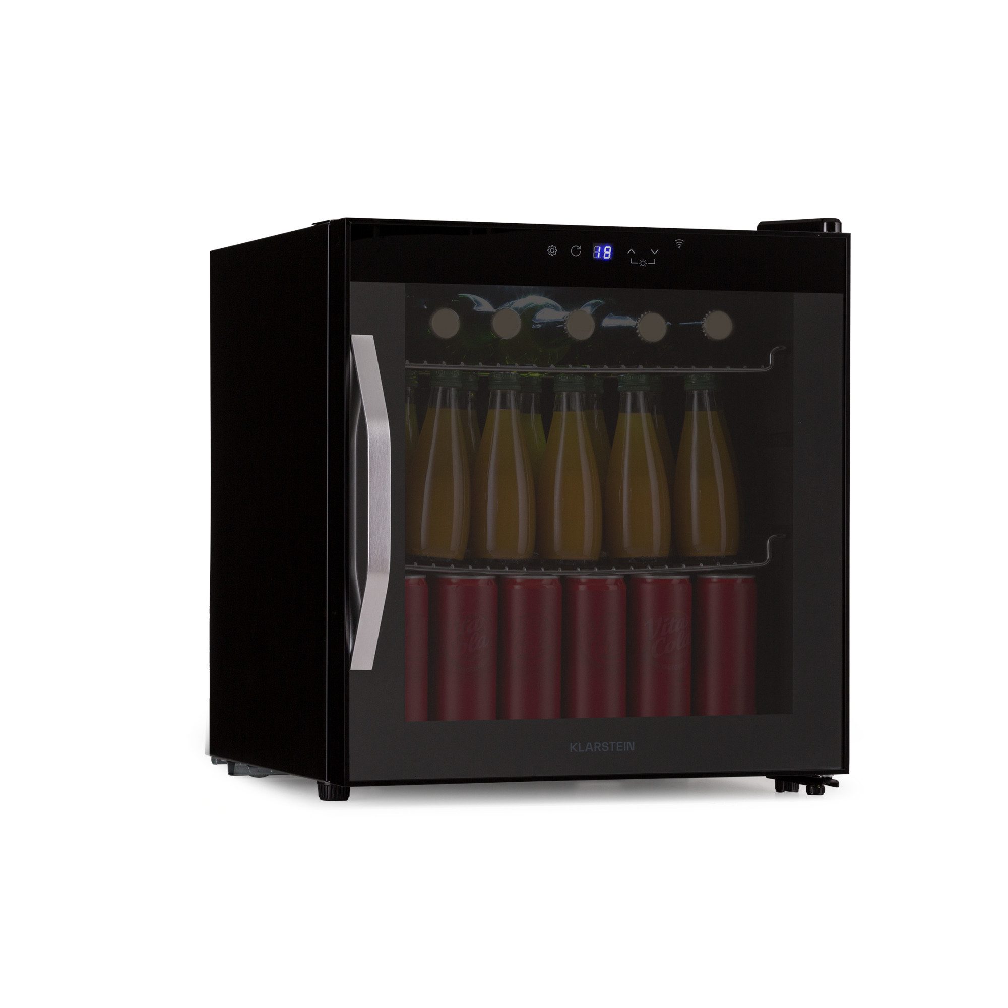 Klarstein Table Top Kühlschrank 10046571, 51.5 cm hoch, 47.5 cm breit, Bier Hausbar Getränkekühlschrank Hotel Mini Fridge 47 L Wifi